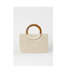 Bolsos de mano de paja de cuerda de algodón hechos a mano de alta calidad para mujer, bolsos de playa de macramé de ganchillo con borlas Vintage, bolsos de mano y bolsos L - Product Image 1