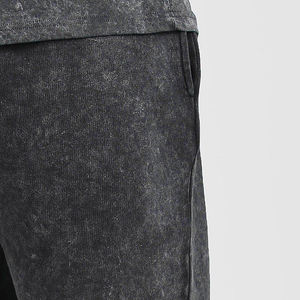 Nouveauté Short délavé à l'acide pour homme 100% coton French Terry Fleece personnalisable Sun Faded High Street Vintage Washed Shorts - Product Image 4