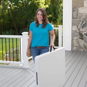 طاولة ولائم محمولة بيضاء مستطيلة بطول 6 قدم قابلة للطي لتناول الطعام والتخييم في الهواء الطلق مستطيلة - Product Image 3