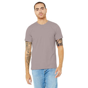 52% Airlume T-Shirt manches courtes unisexe CVC en coton peigné et anneau, 48% Poly 32 simple 4.2 oz rose gravier - Product Image 1