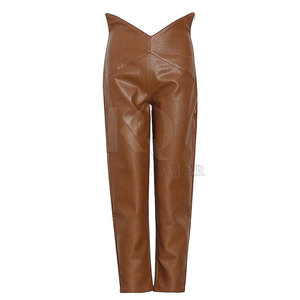 Pantalones de Cuero para Mujer a la Moda, Ajustados, de Cintura Alta, Estilo Casual Urbano, Prenda Inferior de Moda - Product Image 6