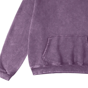 Sweat à capuche surdimensionné pour homme, lavage à l'acide violet, molleton lourd, pull streetwear, logo personnalisé vintage, coton épais, chaud, vente d'hiver - Product Image 3