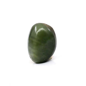 Pierre naturelle œil de tigre œil de chat de haute qualité 13,36 carats, taille personnalisée, coupe ovale polie, couleur vert-brun, certifiée IGI - Product Image 4
