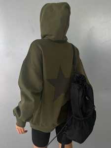 Sudadera con capucha de gran tamaño estampada Puff para mujer Sudadera con capucha estampada con Personalización completa para mujer - Product Image 6