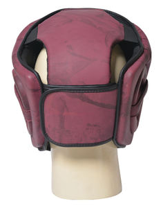 Protège-tête en cuir de vache vintage personnalisable avec impression de logo Muay Thai Arts martiaux Boxe Entraînement Équipement de protection - Product Image 4