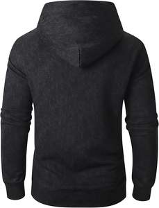 Usine directe en gros sur mesure hommes col montant pull sweat à capuche 100% coton motif tie-dye pour l'hiver - Product Image 2