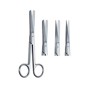 Tijeras quirúrgicas de operación, rectas romas/romas, corte preciso de acero inoxidable de alta precisión de 14cm (5,5 pulgadas) - Product Image 1