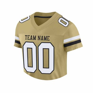 Jersey americano hecho a medida con cuello en V de media manga, jersey de club de equipo de fútbol americano con nombre y logotipo de equipo personalizado - Product Image 3