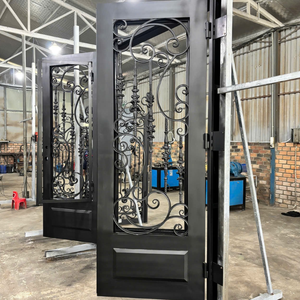 Puertas de Entrada Modernas de Acero, Diseño Impermeable que Mejora la Seguridad del Hogar con un Estilo Posmoderno Sofisticado para Exteriores - Product Image 5