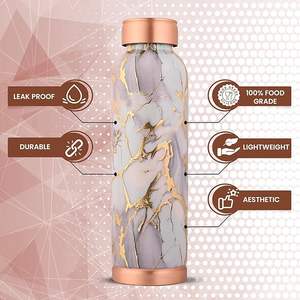 ขวดน้ำทองแดงแท้ทำมือ พิมพ์ลาย สำหรับการดื่มน้ำเพื่อสุขภาพและสุขภาพที่ดีทุกวัน เป็นมิตรกับสิ่งแวดล้อม ขวดน้ำบริสุทธิ์เพื่อความยั่งยืน - Product Image 5