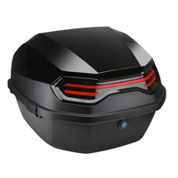 Boîte supérieure de coffre arrière universelle étanche pour motos nouvelle boîte de rangement ABS et de queue de bagage