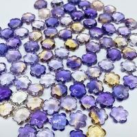 Ametrine sculptée à la main en forme de fleur, pierre précieuse de 10 mm pour la fabrication de bijoux, artisanat unique fait main