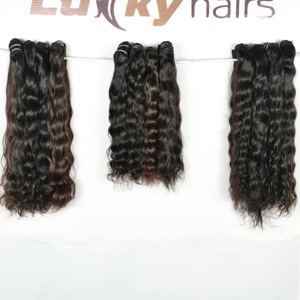 Extensions de cheveux humains naturels, 100% vierges, non traités, indiens, cuticules alignées, vague profonde lâche, mèches - Product Image 6