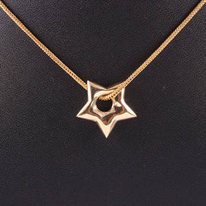 Pendentif étoile gonflée en argent sterling 925 Collier femme plaqué or rhodié sans nickel Pendentifs fins uniques Charmes Produit en vrac - Product Image 4