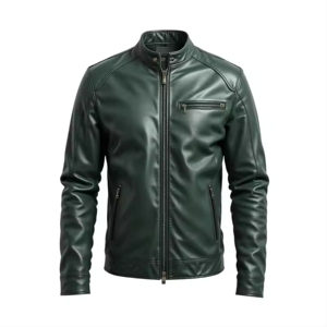 Chaqueta de Motociclista de Cuero para Hombre, Chaqueta de Motociclista con Diseño Elegante y Duradero para Motociclismo, Chaqueta Informal para Hombre - Product Image 3