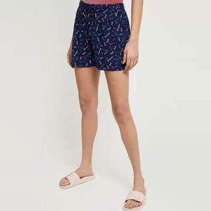 Shorts d'été décontractés imprimés pour femmes de haute qualité, avec cordon de serrage et taille élastique, pour la détente et le sommeil, respirants - Product Image 2