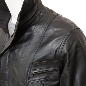 Fabricant professionnel fait hiver chaud hommes High Street Vintage cuir Biker veste-imperméable respirant coupe-vent vente - Product Image 4