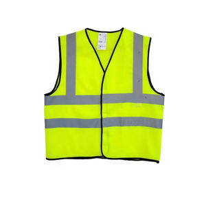 เสื้อกั๊กนิรภัยลายทางสะท้อนแสง, เสื้อกั๊กใส่ทำงาน Hi VIS สูงสามารถมองเห็นได้พร้อมกระเป๋า - Product Image 2