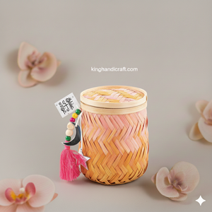 Handmade Eco-Friendly Circle <b>Storage</b> <b>Basket</b> for Ramadan Eid | Artisan Craft Packaging for Holiday Presents Souvenirs Festive - Product Image 3