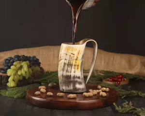 แก้วดื่มฮอร์นทนทานทันสมัยและเป็นมิตรกับสิ่งแวดล้อมทำจากงานฝีมือเสี้ยว - Product Image 3