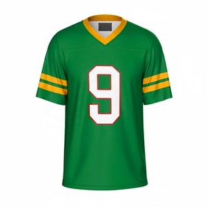 Maillot de football américain personnalisé, impression par sublimation, maillot de rugby, vêtements d'entraînement d'équipe, chemise élastique pour hommes - Product Image 1