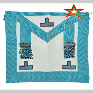 ผ้ากันเปื้อนพิธีกรรมเมสัน งานฝีมือคุณภาพสูง หนังเทียมสั่งทำสีและโลโก้ได้ - Product Image 3