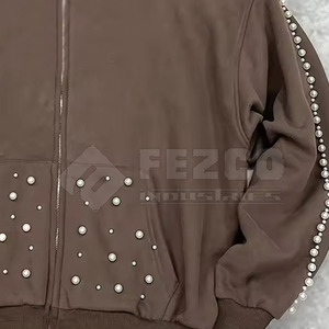 Sweat à capuche d'hiver en strass pour hommes de luxe Polyester/coton mélangé respirant Streetwear pull décontracté Look tendance - Product Image 6