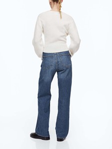 Jeans Casuales de Mujer, Estilo Americano, Vintage, Cintura Alta, Corte Bootcut, Color Sólido, Transpirables, de Secado Rápido y Suaves - Product Image 2