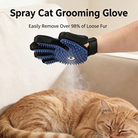Gant de toilettage pour animaux de compagnie, double face, pour enlever les poils des chiens et des chats, brosse de bain en silicone, fournitures pour animaux de compagnie, ensemble de mitaines en gros