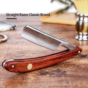 MACLURA SURGICAL Rasoir de barbier classique Poignée en bois pour le rasage humide traditionnel Visage Corps Utilisation de haute qualité - Product Image 2