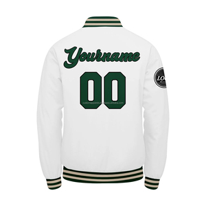 Custom Varsity <b>Jacket</b> Wool Body Leather Sleeves Stand Collar Front Logo Embroidery Windproof Breathable <b>Summer</b> <b>Jacket</b> MCACVJ32 - Product Image 3