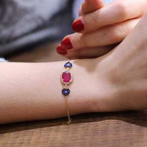 925 Sterling <b>Silver</b> Heart-Shaped Chain <b>Bracelet</b> with Red Crystal Stone Women's <b>Bangles</b> & <b>Bracelets</b> Product - Product Image 6
