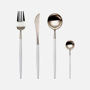 Gran oferta, precio barato, cuchillo de acero inoxidable, cuchara, tenedor, cubiertos chapados en plata, juego de cubiertos moderno para boda - Product Image 6