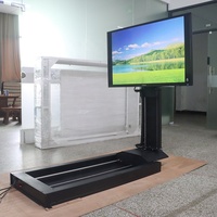 Support de télévision motorisé escamotable sous le lit, avec télécommande, intégration Smart Home (compatible RS232)
