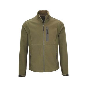 Veste Softshell Unisexe Camouflage Respirante Anti-Boulochage Extérieure Coupe-Vent Imperméable Col Montant Fermeture Éclair Logo Avant - Product Image 1