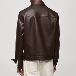 Most Selling Genuine <b>Men</b> Leather <b>Jackets</b> High Quality Comfortable Stylish Coated <b>Thin</b> Stand Collar Breathable Windproof - Product Image 2