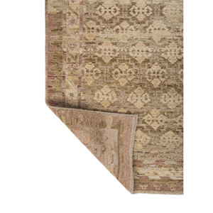 Alfombras de Lana Anudadas a Mano Viscaya Gold, Diseño Geométrico Clásico Rectangular para Sala de Estar y Dormitorio-ENM-8002(Cs-01)(Fr) - Product Image 5