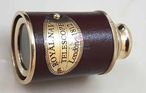 Telescopio decorativo náutico de extracción de senderismo Vintage telescopio de latón marino telescopio coleccionable de viaje para acampar - Product Image 3