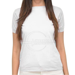 Casual Logo Mujeres Camisetas Contraste Trim Última Moda Nuevo Diseño Camiseta Street Wear Custom Made - Product Image 1