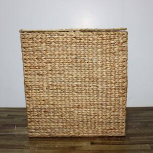 โรงงานเวียดนามผักตบชวามุมซักรีด Hamper ห้องน้ําสกปรกเสื้อผ้า Storage Hamper ตะกร้าซักผ้าพร้อมที่จับ - Product Image 1