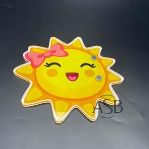 Sun Shaped Acrylic Lash Tile With <b>Magnets</b> Custom logo Printing Beauty Lash Tile Wholesale Price OEM Service - Product Image 3