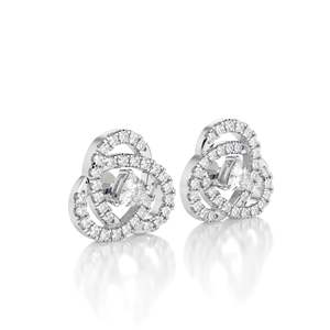 Boucles d'oreilles torsadées en diamant taillé trillion pour femme - Product Image 5