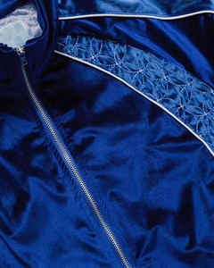 Ropa de fabricantes bordada personalizada para hombre Patchwork Color Block Zip up Velvet Track Jacket and Pants Set Chándal Hombres - Product Image 3