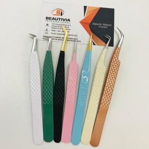 แหนบปลายแหลมแบบมืออาชีพแหนบต่อขนตาแบบญี่ปุ่นที่แข็งแรงเคลือบสีตามสั่ง - Product Image 6