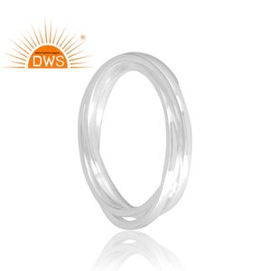 Anillo de banda de plata esterlina más vendido, joyería de diseño personalizado para mujer, regalo para ella - Product Image 2