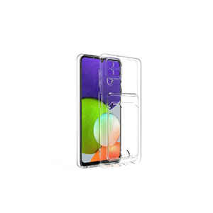 Coque arrière transparente en TPU souple Netzy A53 avec porte-cartes, étui en silicone anti-traces de doigts pour Samsung Galaxy M12, emballé en boîte - Product Image 1