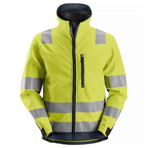 Veste de sécurité softshell orange fluorescente haute visibilité, imperméable et coupe-vent, pour la sécurité - Product Image 1