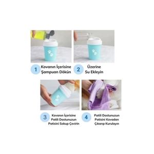 Cat Dog Paw Foot pulitura secchio grande con Gel di Silicone pennello