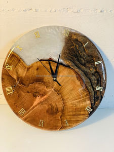 Standard Epoxy Wooden Quality Home Decorative Items Epoxy <b>Wall</b> <b>Clock</b> for Living Room Bedroom and Office Decoration From INdia - Product Image 5