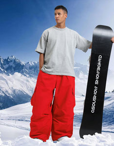 Fabricación de ropa personalizada Pantalones de nieve Pantalones holgados cortavientos Pantalones impermeables para mujeres Pantalones de hombre Rayas curvas rectas - Product Image 2